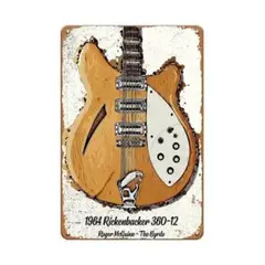 新品 Rickenbacker 360-12 ギター ブリキ看板1964年モデル