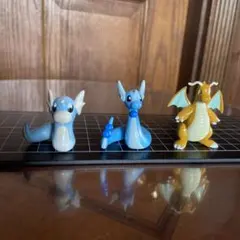 ポケモン　モンコレ3体　初期　TOMY製　ミニリュウ・ハクリュー・カイリュー