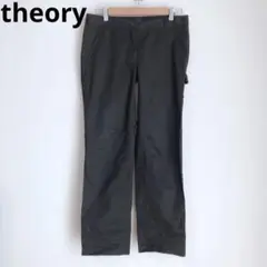 セオリー　チノパン　ストレートパンツ　カジュアル　ボトムス　綿混　ブラック　2