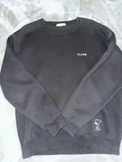 CLANE PEANUTSコラボ　ブラック スウェット