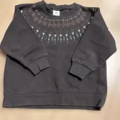 devirock 黒　裏起毛トレーナー　90センチ