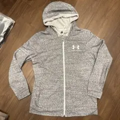 UNDER ARMOUR グレー フルジップパーカー LG