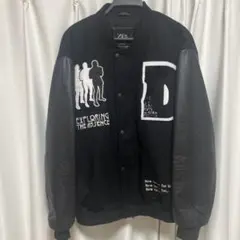 ZARA スタジャン アワードジャケット ブルゾン 牛革 ウール ブラック