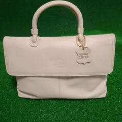 DONNA MAZA 本革 ハンドバッグ ベージュ