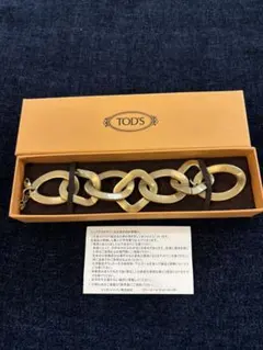 ☆開店セール☆ 新品未使用 美品 トッズ レザー ロゴ ダブル 