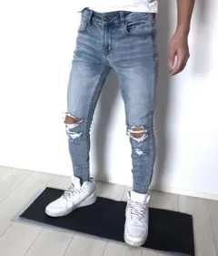 アメリカンイーグル　ジェギング　ダメージ　スキニー　ダメージデニム　パンツ　❽