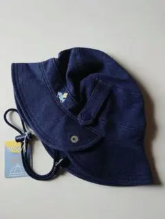 新品タグ付き familiar ベビー帽子 ネイビー 45