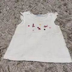 familiar ファミリア 動物刺繍 ノースリーブ 80cmのサムネイル