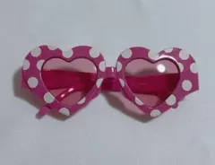 disney☆ディズニー☆ミニーマウスファッショングラス☆ハートドット柄