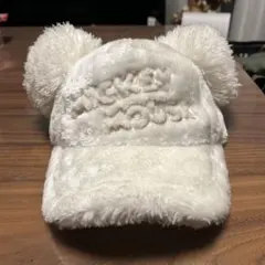 ディズニーリゾート ミッキーマウス キャップ ファーキャップ ホワイト