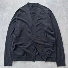 無印良品 ウール100% Vネック カーディガン XL グレー