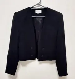 ブラックフォーマル ノーカラージャケット