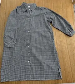 グローバルワーク　ギンガムチェックシャツワンピース　キッズ　130㎝