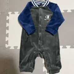 チャンピオン　スタジャン風カバーオール　80 ベロア素材　冬　モコモコ