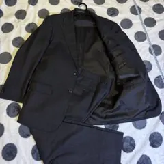 【98AB6】effort for men ストライプスーツ アジャスター　グレ