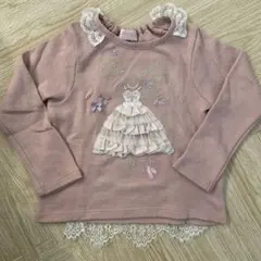 110㎝☆メゾピアノ ドレス ピンク セーター　長袖