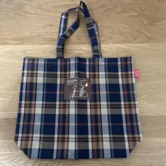 スヌーピー チェック柄 トートバッグ　32cm×38cm
