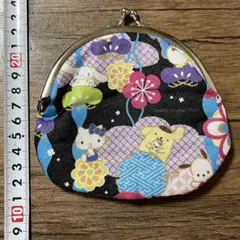 サンリオ　和柄がま口財布　キティ、マイメロディ 、プリン、シナモン、ポチャッコ