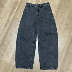 GU バレルレッグジーンズ ダークグレー　M