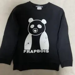 FRAPBOIS スウェットトップスパンダプリント トレーナー 120cm~ 黒