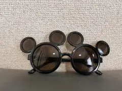 ディズニー　サングラス　ミッキーシェイプ　ブラックフレーム　黒