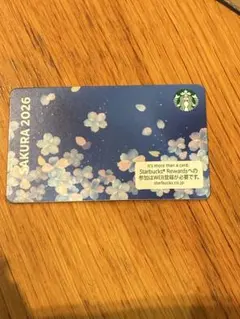 未削り　スタバ　スターバックスカード　桜　さくらSAKURA 2026年