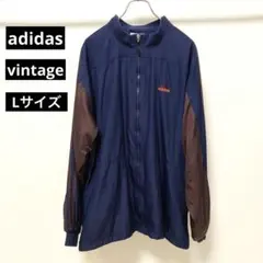 adidas 90s ナイロンジャケット トラックジャケット ネイビー Lサイズ