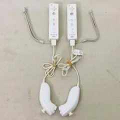 任天堂 Wii リモコン／ホワイト／ヌンチャク 各２個セット　H20