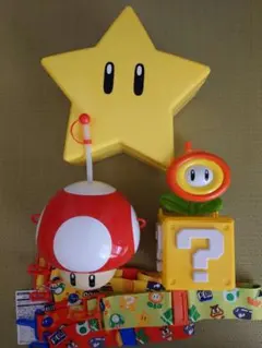 USJ マリオ スター ポップコーンバケツ キノコ フラワー ドリンクホルダー