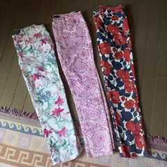GapKids 155cm 花柄デニムパンツ 3点セットのサムネイル