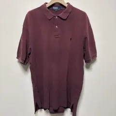 ポロバイラルフローレン　90’ ポロシャツ　XL USA製　フェード　襤褸