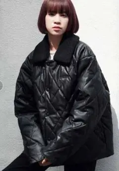 GERRY　中綿ジャケット　フェイクレザー　★新品　Ｍ（実質Ｍ～Ｌ）A■96