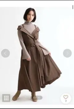 FRAY I.D フレイ アイディー 2WAYショルダーニットコンビワンピ