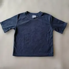 KINDLY パイル地 半袖Tシャツ ネイビーのサムネイル