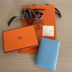 新品 エルメス カルヴィ デュオ コンパクト 限定プリント 白色 未使用 