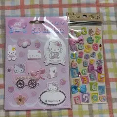 ハローキティ 3Dステッカーと数字ステッカーセット