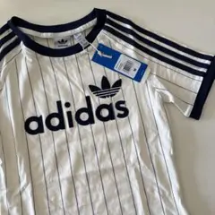 新品 adidas オリジナルス Tシャツ ピンストライプ Mのサムネイル