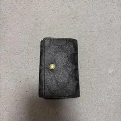 COACH シグネチャー キーケース ブラック