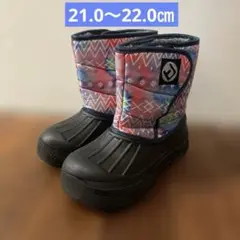 【２回着用 美品】21.0〜22.0cm ピンク スノーブーツ　雪遊び