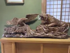 サンチャゴ　天然木　一枚板　衝立 つい立 オブジェ置物 徳川家康遺訓　日光 サンチャゴ 天然木 一枚板 衝立 つい立 オブジェ置物 徳川家康