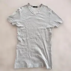 BURBERRY グレー Vネック Tシャツ 日本製