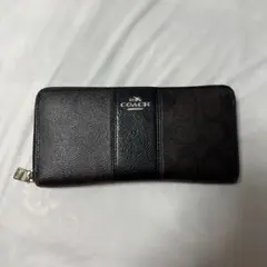 COACH ブラックブラウンレザー 長財布
