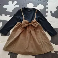 リボン付きコーデュロイワンピース 100cm