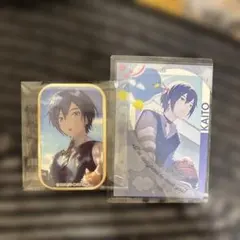 プロセカ　KAITO 缶バッジ　カード　2点セット