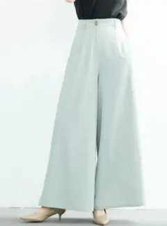 セゾンドパピヨン スラックス Sサイズ ワイドパンツ グリーン ズボン パンツ