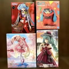 桜ミク桜ドレス/ぬーどるストッパー椿/おでかけドレスRED/シャアザクぐるみ4体