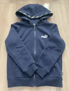 PUMA ネイビー ジップアップパーカー　130