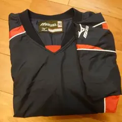 MIZUNO ミズノ Vネックジャケット ネイビー/レッド サイズ140