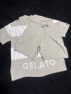 【新品】gelato pique ジェラピケ ルームウェア ボーダー ベージュ