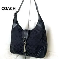 COACH シグネチャー ワンショルダーバッグ シルバー金具 ヴィンテージ
